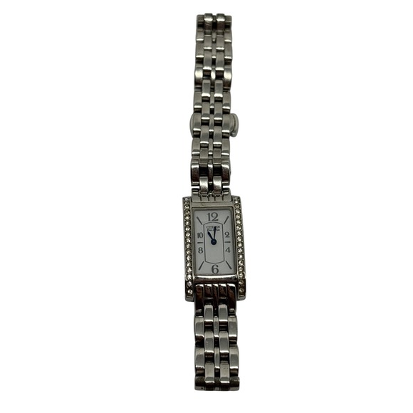 Citizen Eco-Drive Women\'s Silver Tone Crystal‎ Accent Watch Untested Battery main image 8